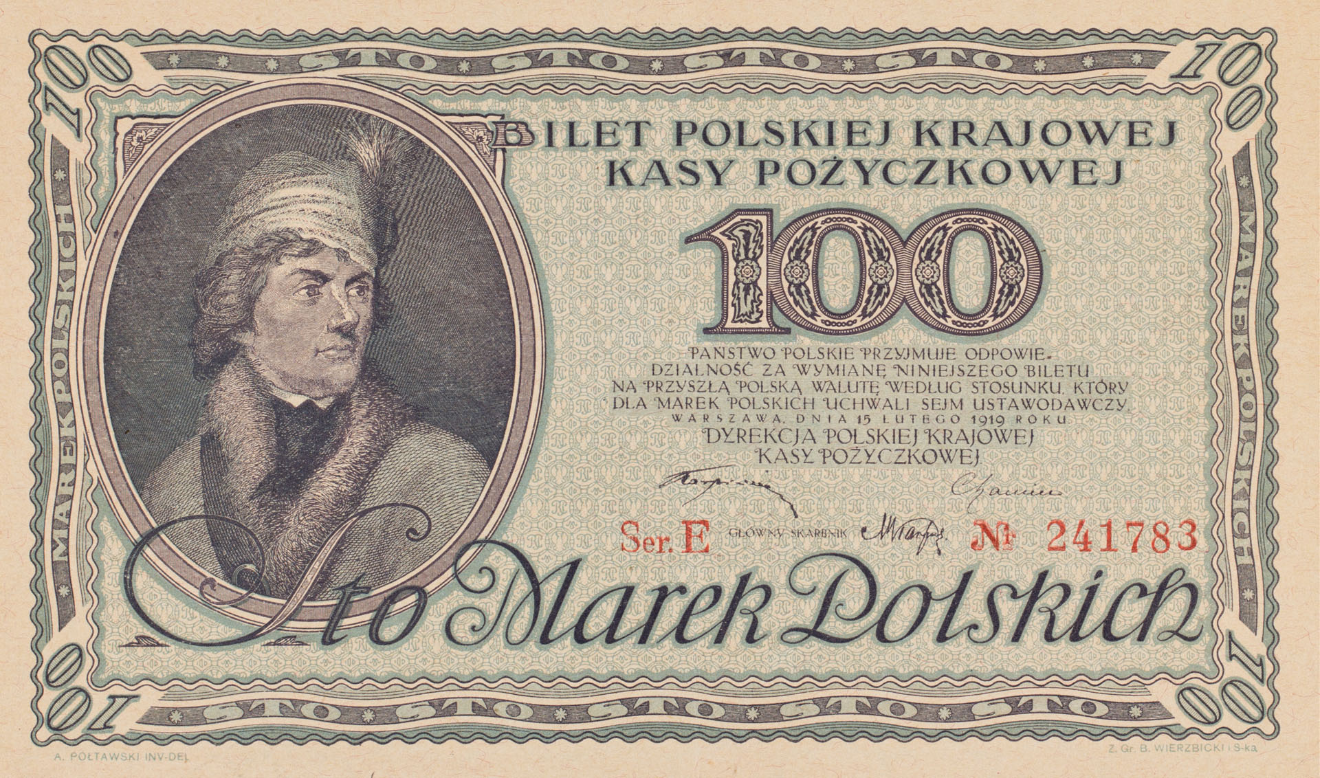 Banknot 100 marek polskich