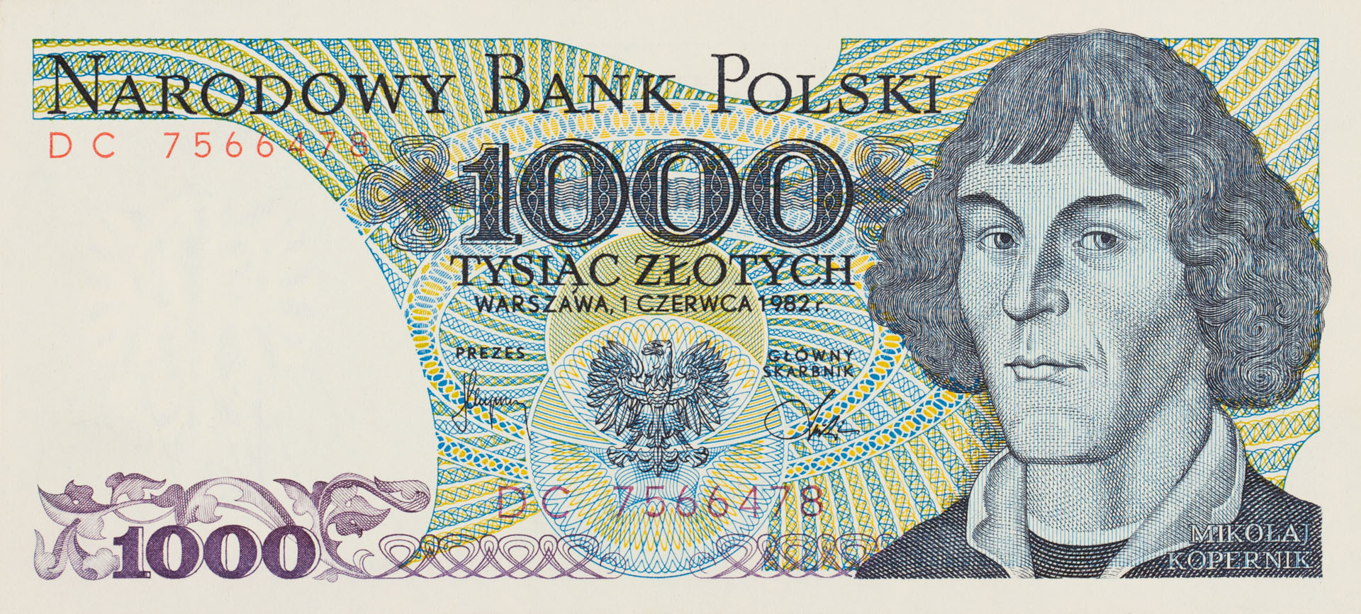 Banknot 1000 Z otych Muzeum Papiernictwa W Dusznikach Zdroju